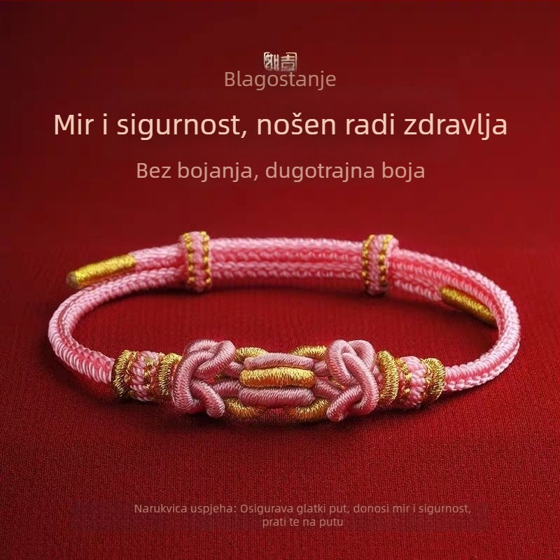 Ručni pleteni narukvica od užeta, etnički stil, unisex, ljetno izdanje 2025