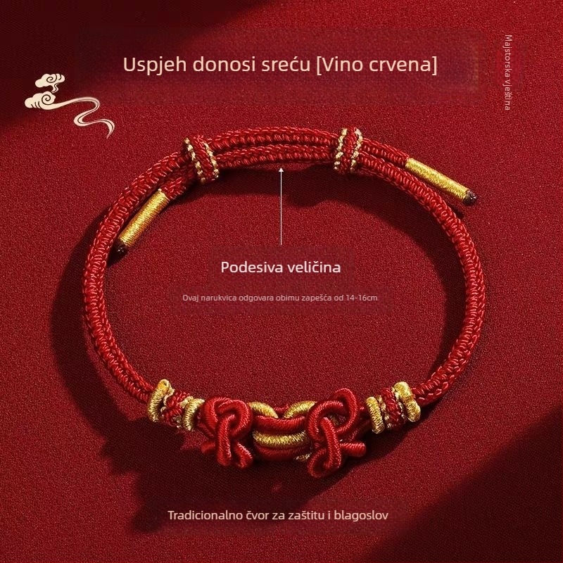 Ručni pleteni narukvica od užeta, etnički stil, unisex, ljetno izdanje 2025