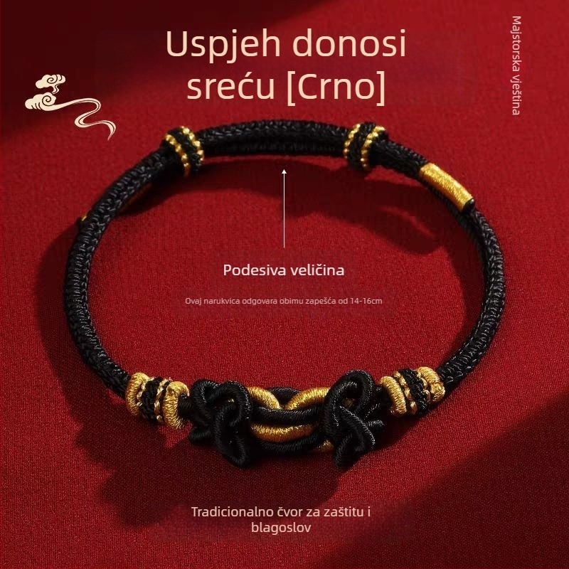 Ručni pleteni narukvica od užeta, etnički stil, unisex, ljetno izdanje 2025