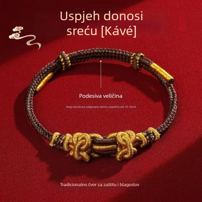 Ručni pleteni narukvica od užeta, etnički stil, unisex, ljetno izdanje 2025