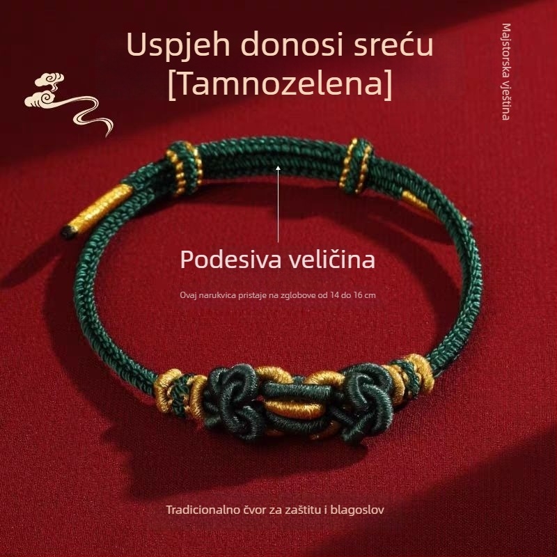 Ručni pleteni narukvica od užeta, etnički stil, unisex, ljetno izdanje 2025