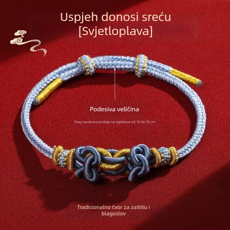 Ručni pleteni narukvica od užeta, etnički stil, unisex, ljetno izdanje 2025