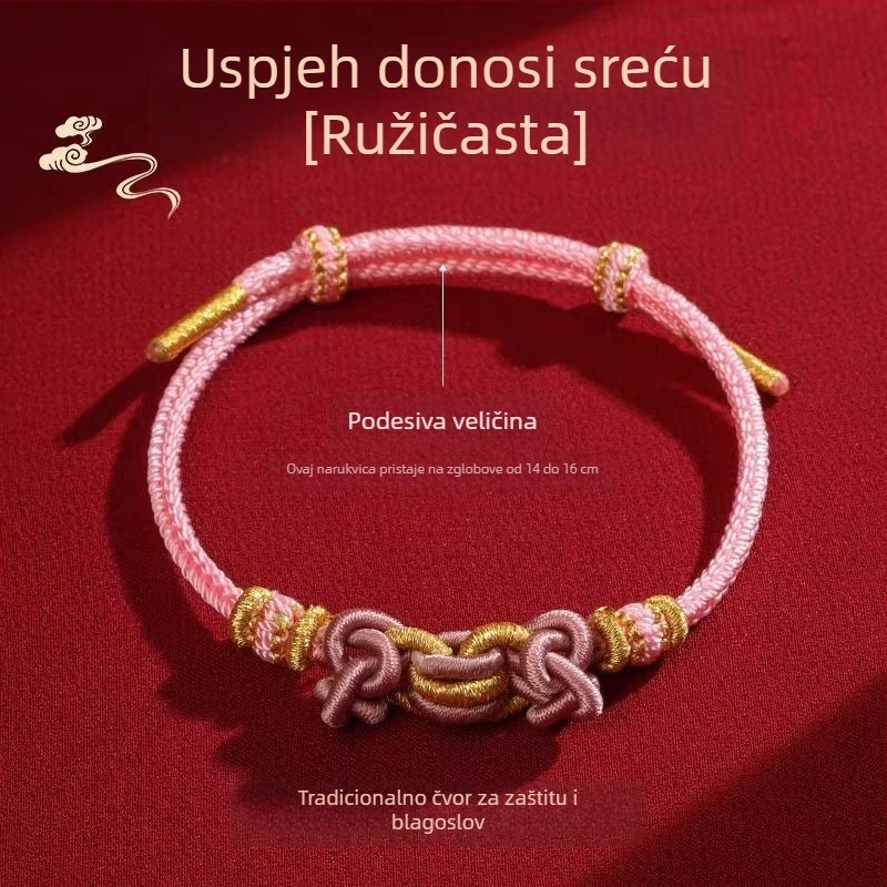 Ručni pleteni narukvica od užeta, etnički stil, unisex, ljetno izdanje 2025