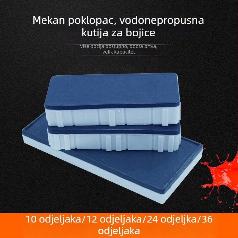 Kutija za boje za učenike (Soft-Cover serija) — plastična, pravokutna, 10/12/24/36 pretinica, Xupeng