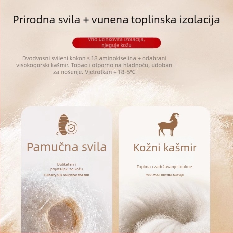 Kašmírski zagrijač koljena, unisex, s fleec podstavom, jesen-zima 2024