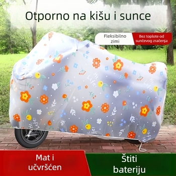 Navlaka za električno vozilo - zadebljana, prozorna, crtani stil, vodootporna