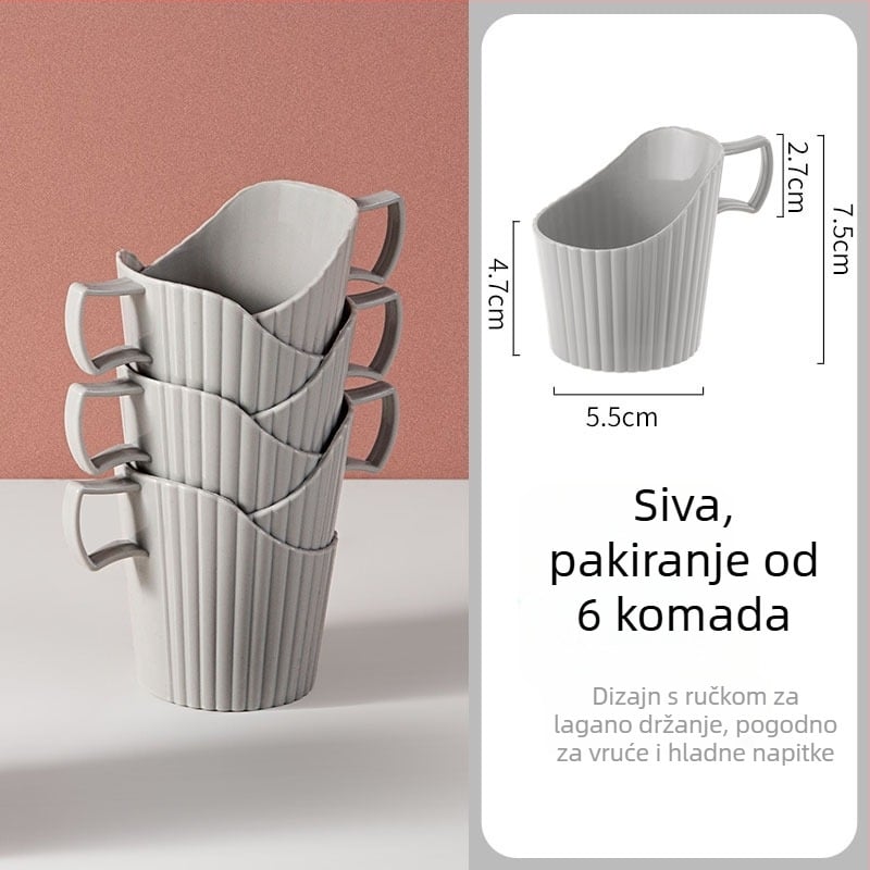 Defu plastični držač čaša, kineskog stila, jednostavan dizajn, toplinska izolacija, pakiranje 96