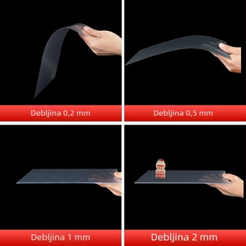 PVC/PET/PC/PP ploče – prozirne i mat slojeve poluprozirne; debljina 0,08–3,0 mm; za tisak; marka Dale 725-02