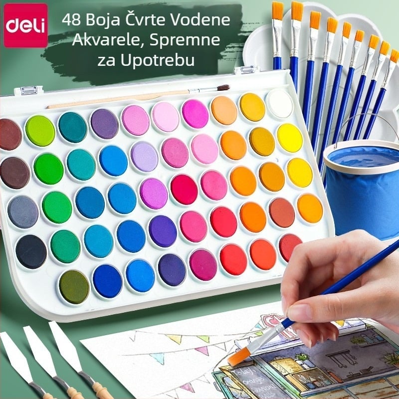 Deli mineralni pigmenti za akvarel, set u kutiji za početnike i djecu