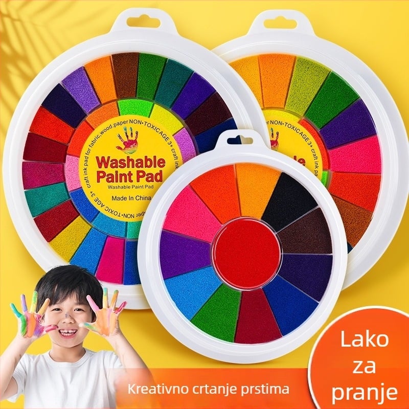 Tisak za otiske prstiju – Reverse, set za akvarelno slikanje, kutija od 24 komada, pogodan za darivanje, IP dozvola: Ne