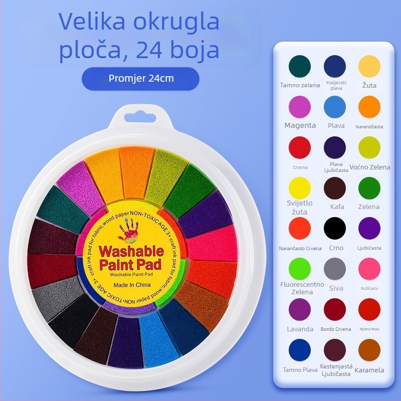 Tisak za otiske prstiju – Reverse, set za akvarelno slikanje, kutija od 24 komada, pogodan za darivanje, IP dozvola: Ne