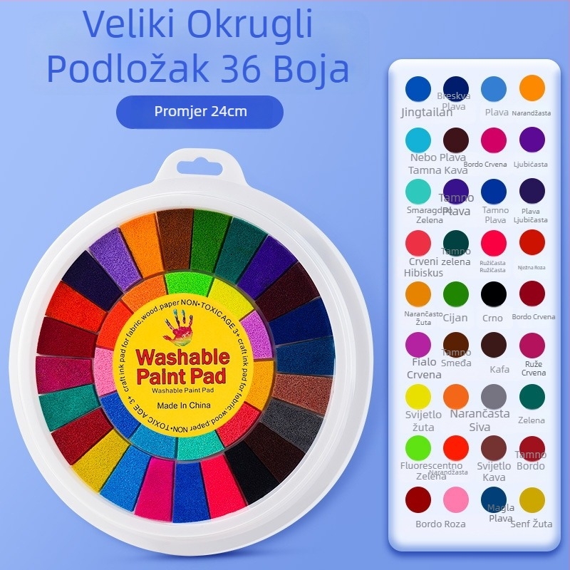 Tisak za otiske prstiju – Reverse, set za akvarelno slikanje, kutija od 24 komada, pogodan za darivanje, IP dozvola: Ne