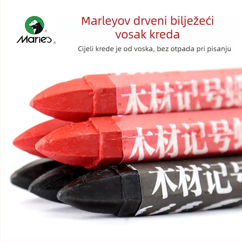 Marley drveni marker Crayons za crtanje, vodootporan, izbrisiv