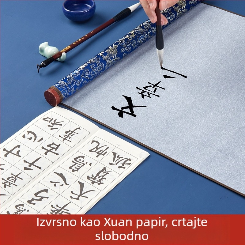 Set za praktičnu kaligrafiju na platnu s vodom, brzo sušenje, kopirajući blok s rižinom mrežom i debeli imitirani rižin papir — ovlaštena privatna marka