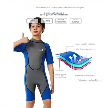 Dječji bezrukavni neopren wetsuit za sve sezone, zadržava toplinu, otporan na abraziju, pogodan za kajak na bijeloj vodi i ronjenje