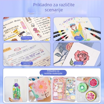 True Color Glitter markeri – mekan vrh, vodena baza, netoksični, sigurni za djecu, fluorescentni