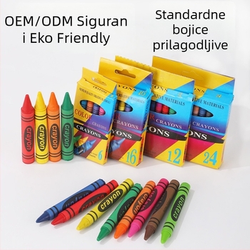 Uljni pastel za crtanje s oštrim vrhom; kućište od sivog kartona; OEM/ODM; mogućnost ispisa logotipa.