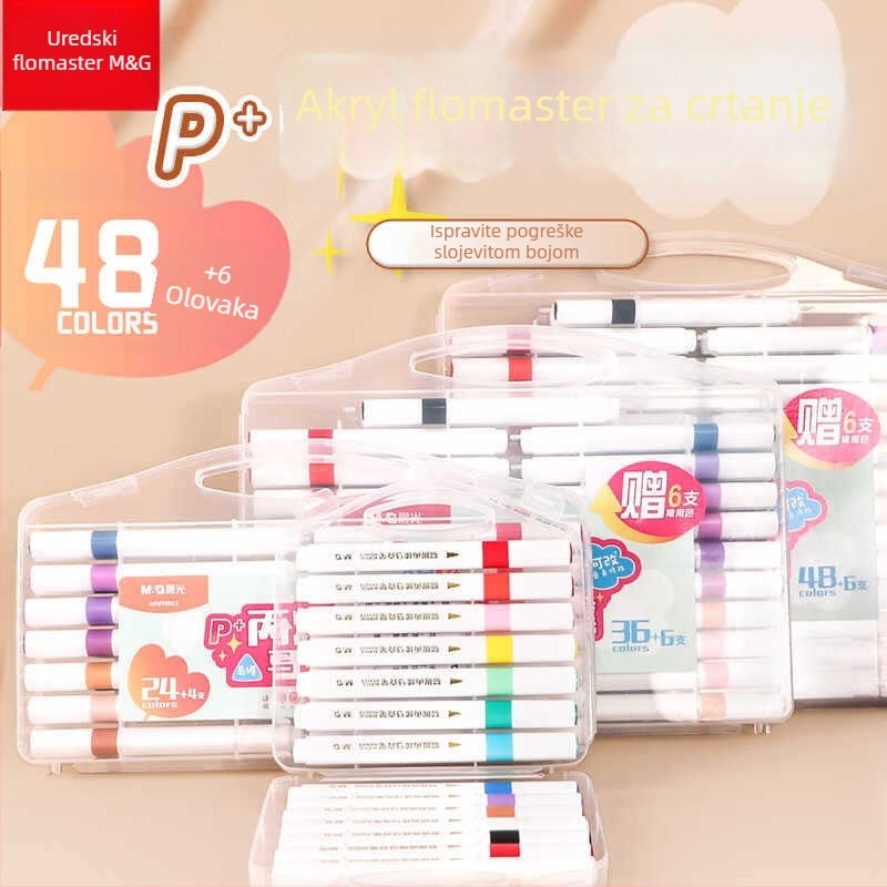 Akril marker za djecu i učenike, Morning light, model T80C4, pogodan za akvarele, stackable