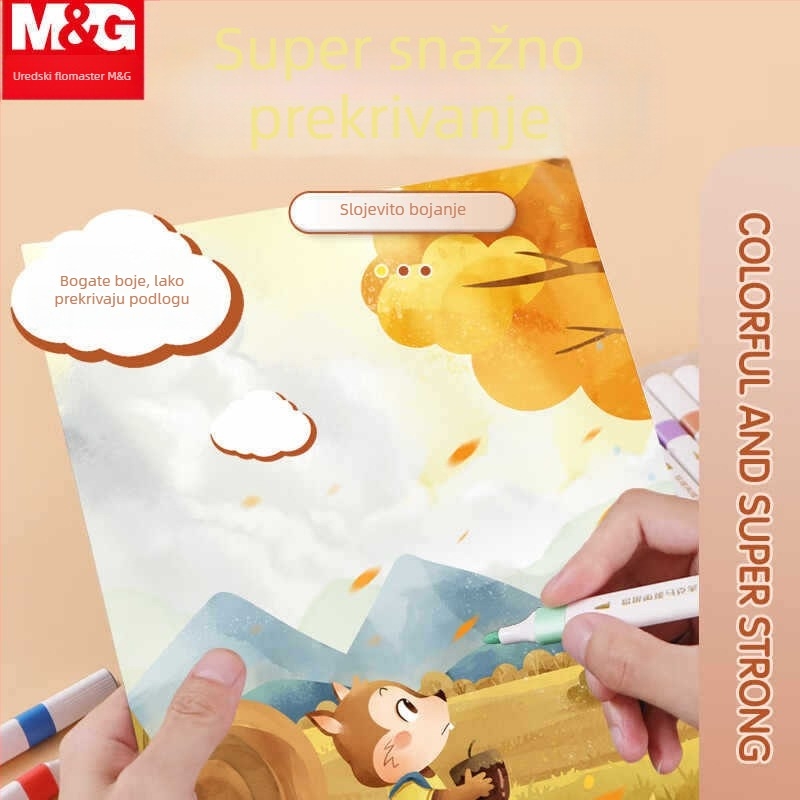 Akril marker za djecu i učenike, Morning light, model T80C4, pogodan za akvarele, stackable