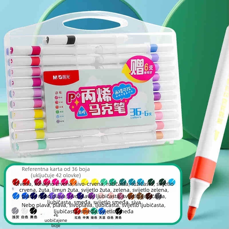 Akril marker za djecu i učenike, Morning light, model T80C4, pogodan za akvarele, stackable