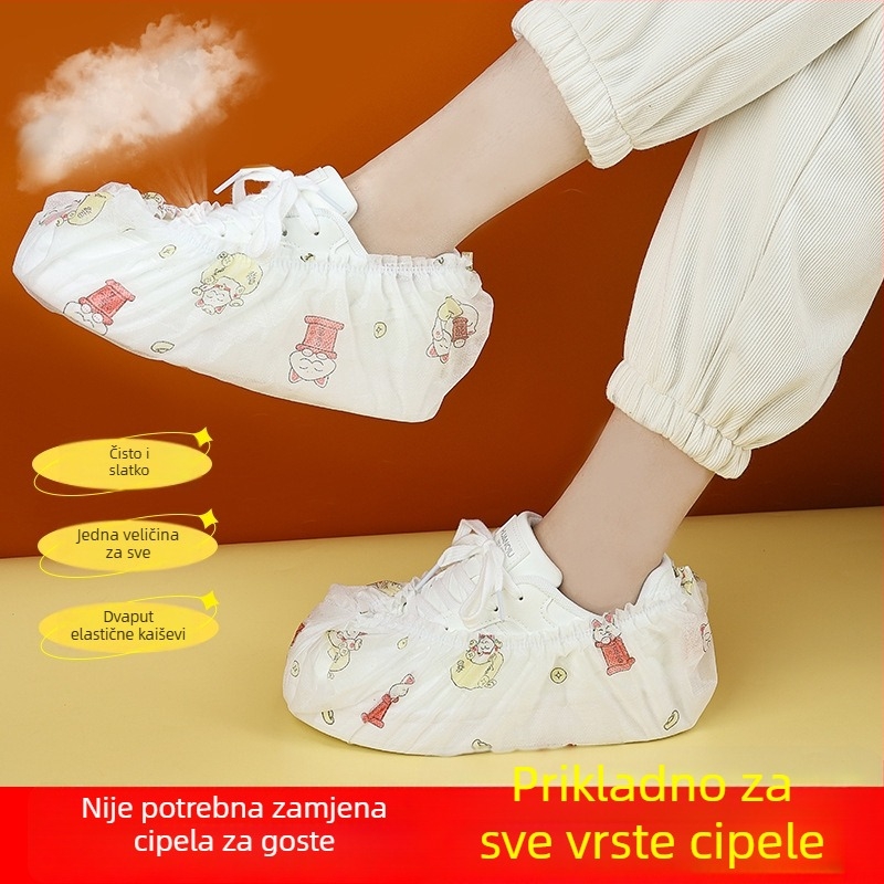 Jednokratne navlake za cipele od netkanog materijala, 50 komada, otporne na prašinu i protuklizne, za kućnu uporabu.