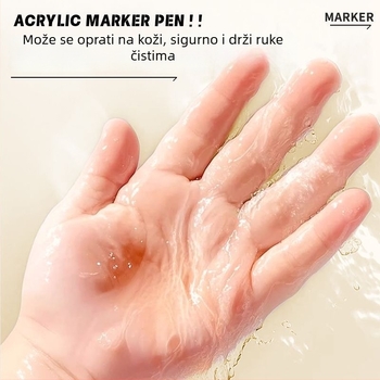 True Color akril marker s mekanim vrhom za umjetnost, velik kapacitet, osnovno pakiranje