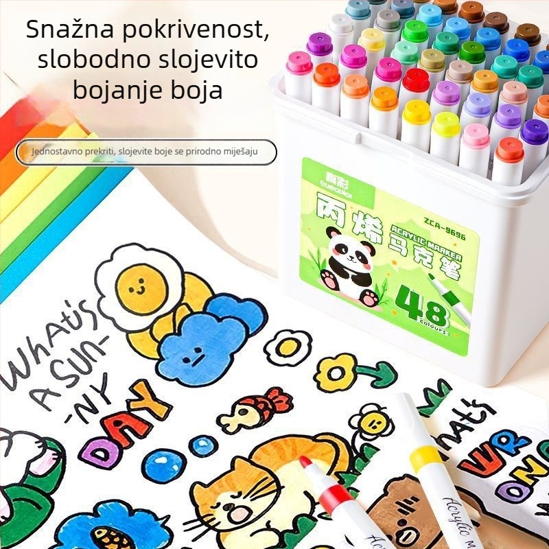 True Color akril marker s mekanim vrhom za umjetnost, velik kapacitet, osnovno pakiranje