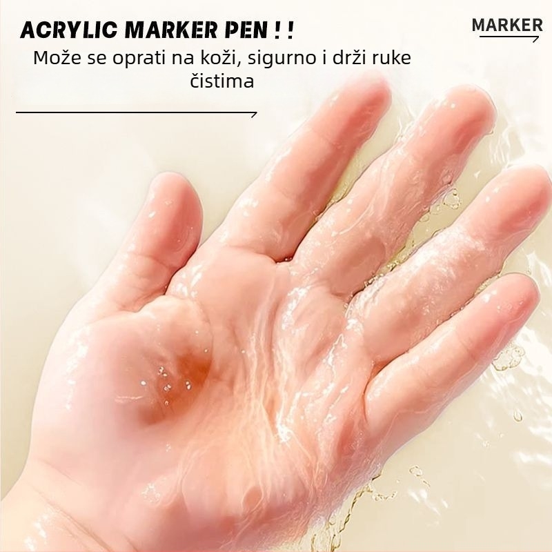 True Color akril marker s mekanim vrhom za umjetnost, velik kapacitet, osnovno pakiranje