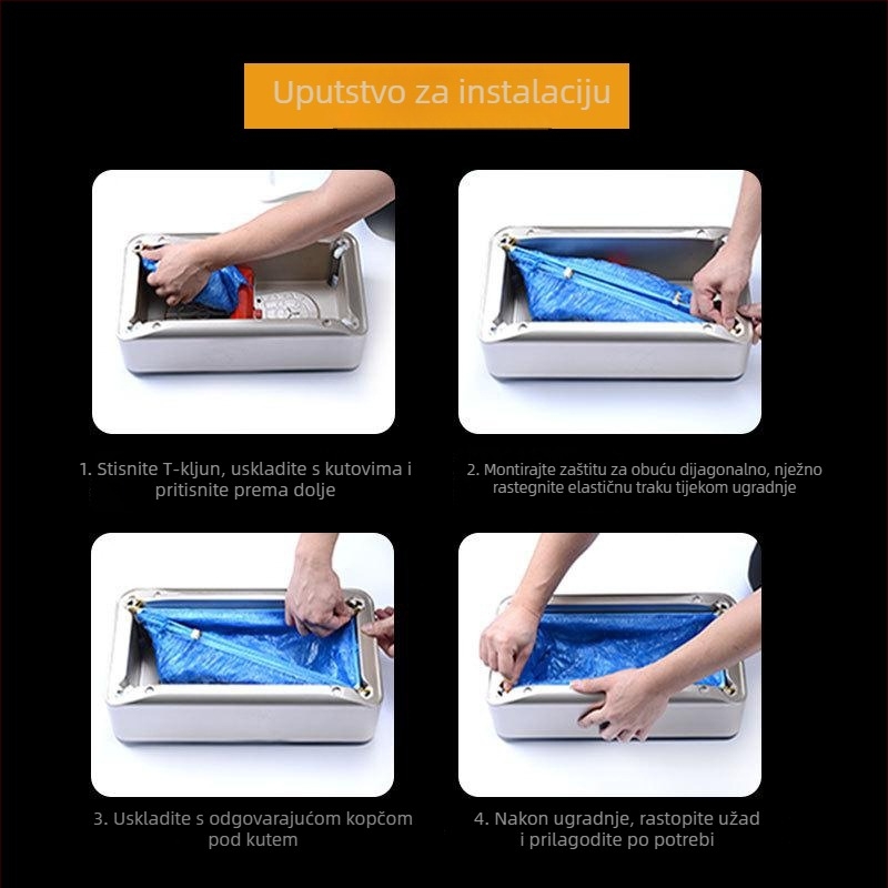 PE film za zaštitu cipela za automatne strojeve za zaštitu cipela s T-buckle, vodootporan, jednokratna upotreba