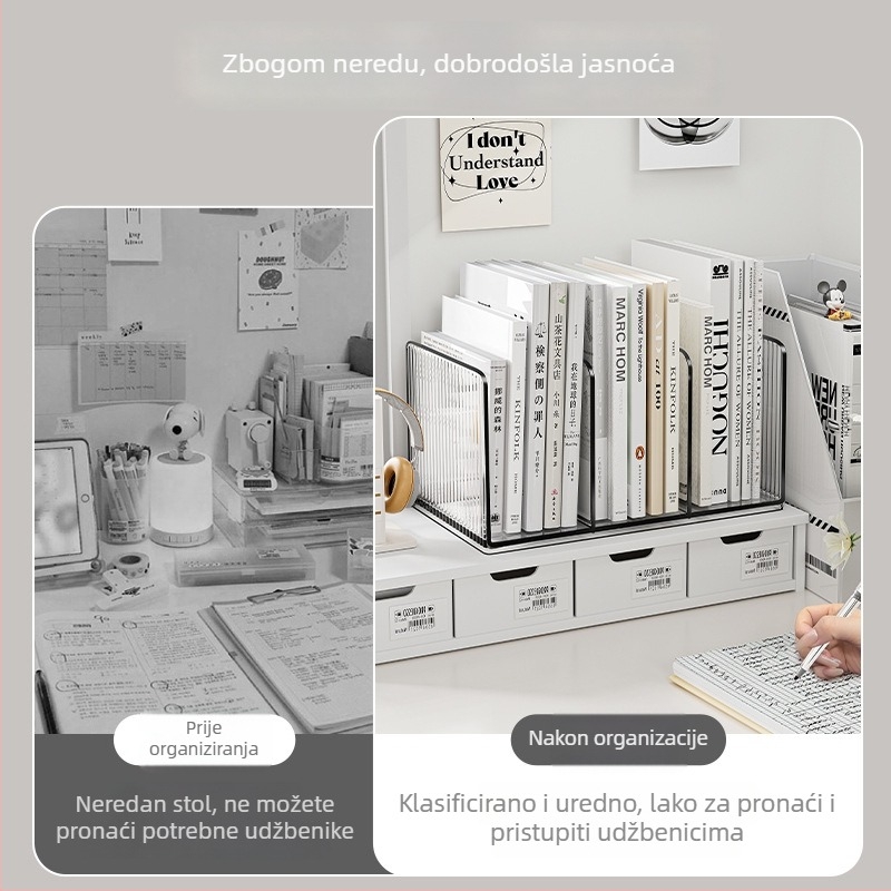 Yuetu Stol za knjige na stolu, Model Book storage rack, Materijal: Plastika