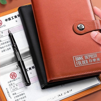 Pengyi PU kožna mapa za depozitne listiće s dokumentnim umetkom, klipsa za dokumente: vidi detalje, prekogranični izvoz