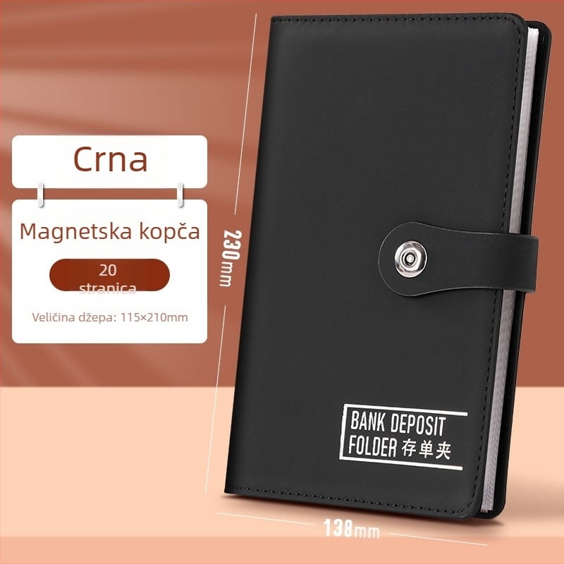 Pengyi PU kožna mapa za depozitne listiće s dokumentnim umetkom, klipsa za dokumente: vidi detalje, prekogranični izvoz