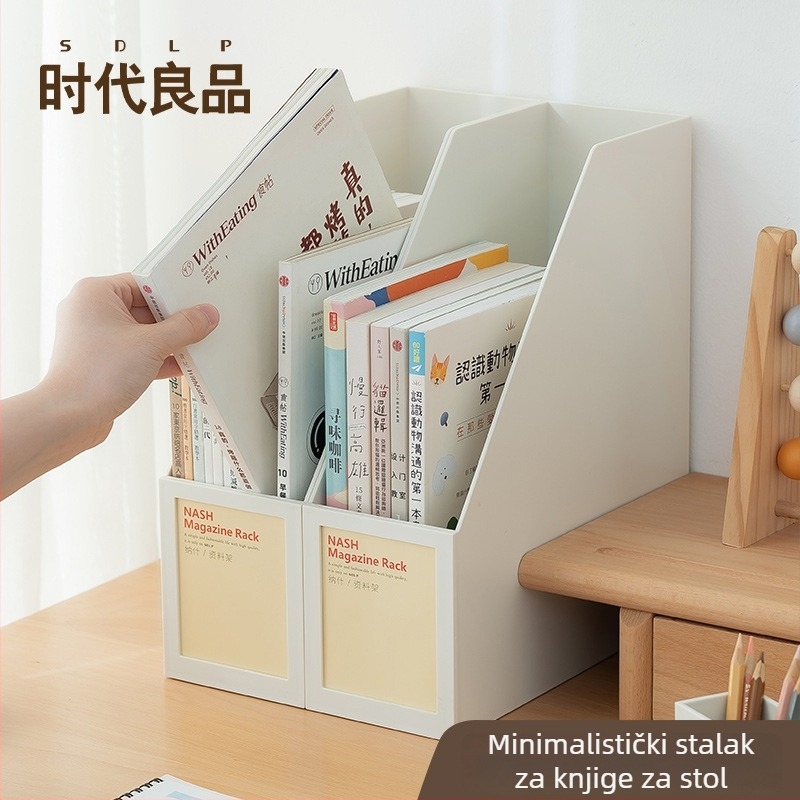 Plastični držač knjiga za stolnu površinu, organizator za A4 datoteke, model SD-2330, 24 komada u pakiranju