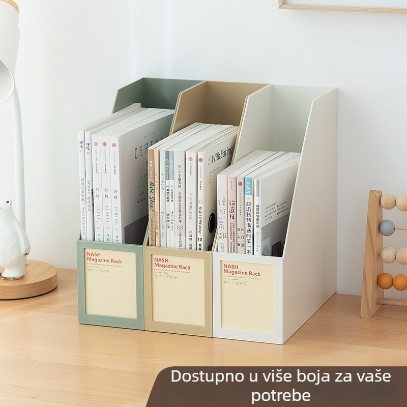 Plastični držač knjiga za stolnu površinu, organizator za A4 datoteke, model SD-2330, 24 komada u pakiranju