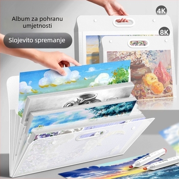 Album za pohranu umjetničkih papira, plastični, model LZ-DCHC, branda Good, 4 stranice, tisk logotipa: Da