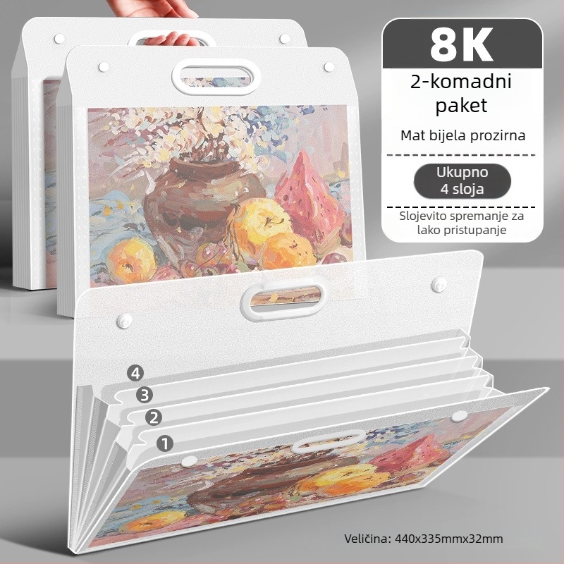 Album za pohranu umjetničkih papira, plastični, model LZ-DCHC, branda Good, 4 stranice, tisk logotipa: Da