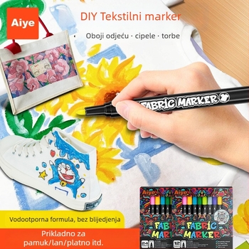 Marker za tkaninu – vodootporan, ne blijedi, periv, za DIY dekoracije na tkaninama