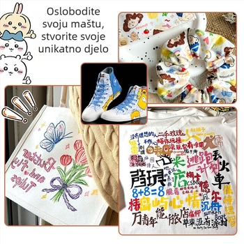 Marker za tkaninu – vodootporan, ne blijedi, periv, za DIY dekoracije na tkaninama