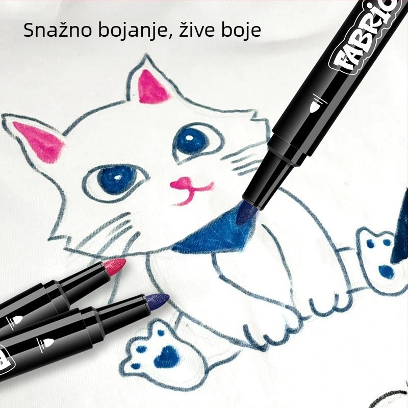 Marker za tkaninu – vodootporan, ne blijedi, periv, za DIY dekoracije na tkaninama