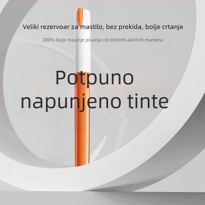 Deli izravni tekući akril marker – mekan vrh, ne prolazi boju, za umjetnost, akril i akvarel