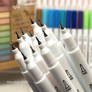 Geng xi Dvostruki akrilni marker s mekanim vrhom četke, periva