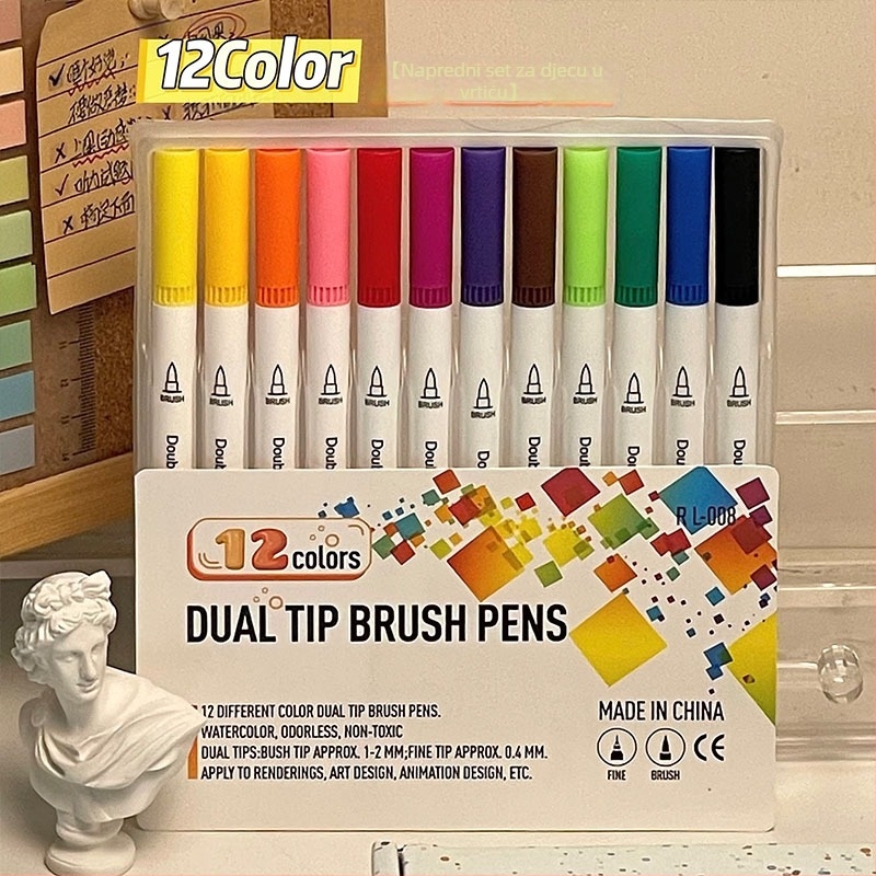 Geng xi Dvostruki akrilni marker s mekanim vrhom četke, periva