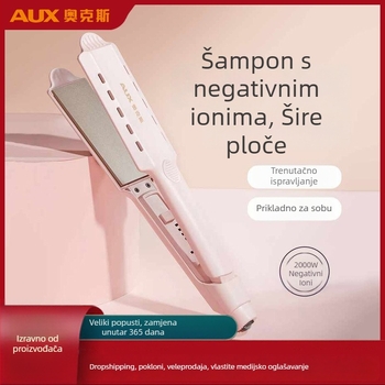 AUX/OX dvostruki uređaj za kosu: peglanje za kosu i uvijač s pločama od turmalin-keramike, promjer grijaćeg vodiča preko 31 mm, 220 V, 73 W, žično napajanje
