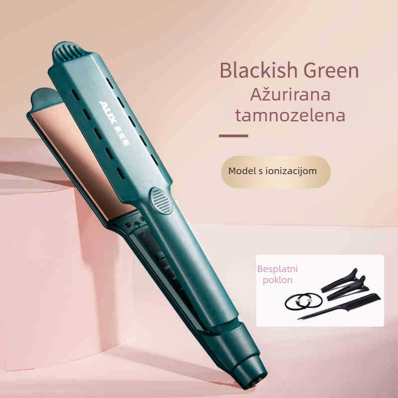 AUX/OX dvostruki uređaj za kosu: peglanje za kosu i uvijač s pločama od turmalin-keramike, promjer grijaćeg vodiča preko 31 mm, 220 V, 73 W, žično napajanje