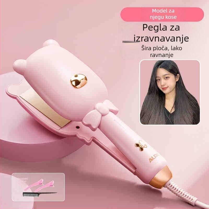 AUX/OX dvostruki uređaj za kosu: peglanje za kosu i uvijač s pločama od turmalin-keramike, promjer grijaćeg vodiča preko 31 mm, 220 V, 73 W, žično napajanje