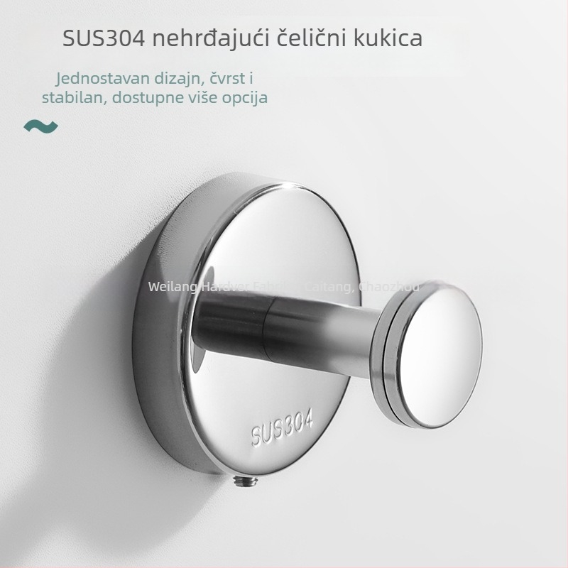 Vješalica za odjeću od SUS304 nehrđajućeg čelika, model ogledalo, sjajna završna obrada, za hotele