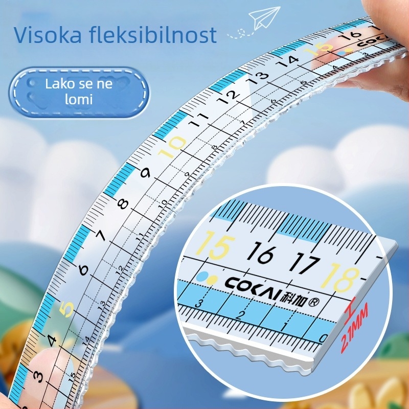 Antimyopijsko ravnalo, model K-7015-p, plastično, 12 g, bez logotipa