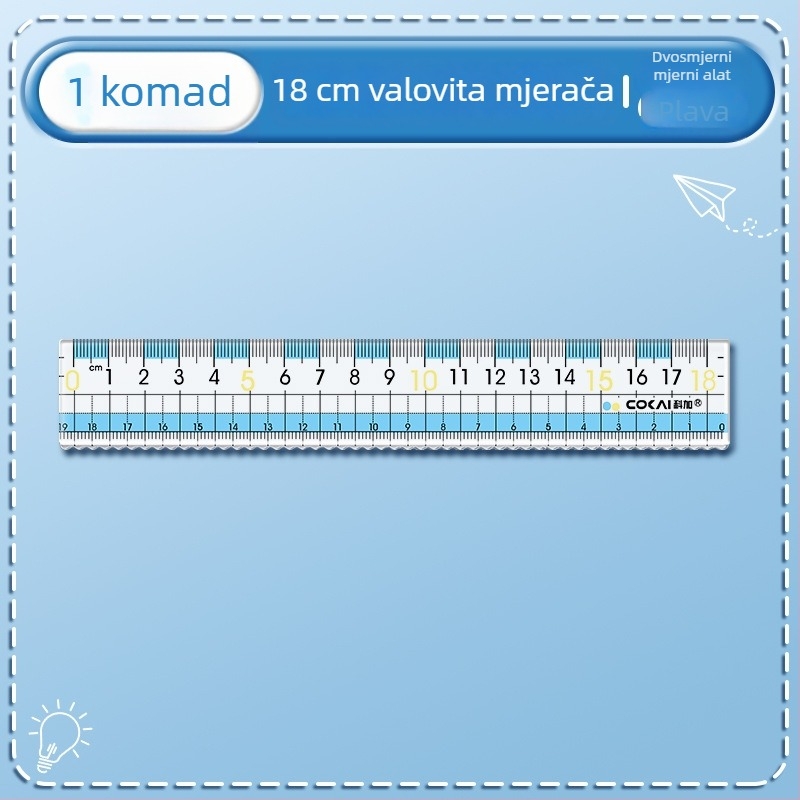 Antimyopijsko ravnalo, model K-7015-p, plastično, 12 g, bez logotipa