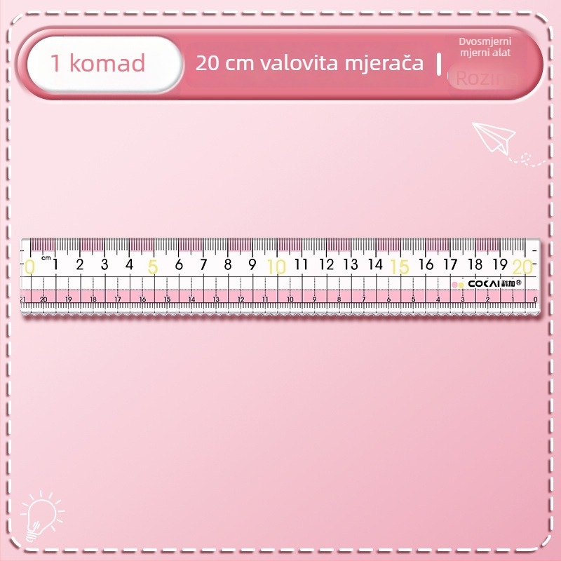 Antimyopijsko ravnalo, model K-7015-p, plastično, 12 g, bez logotipa