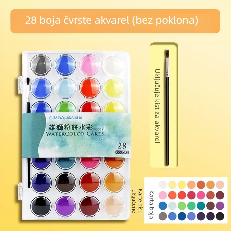 Lion čvrsti gouache set boja, kutija od 24 komada, nije uvezeno, bez IP ovlaštenja